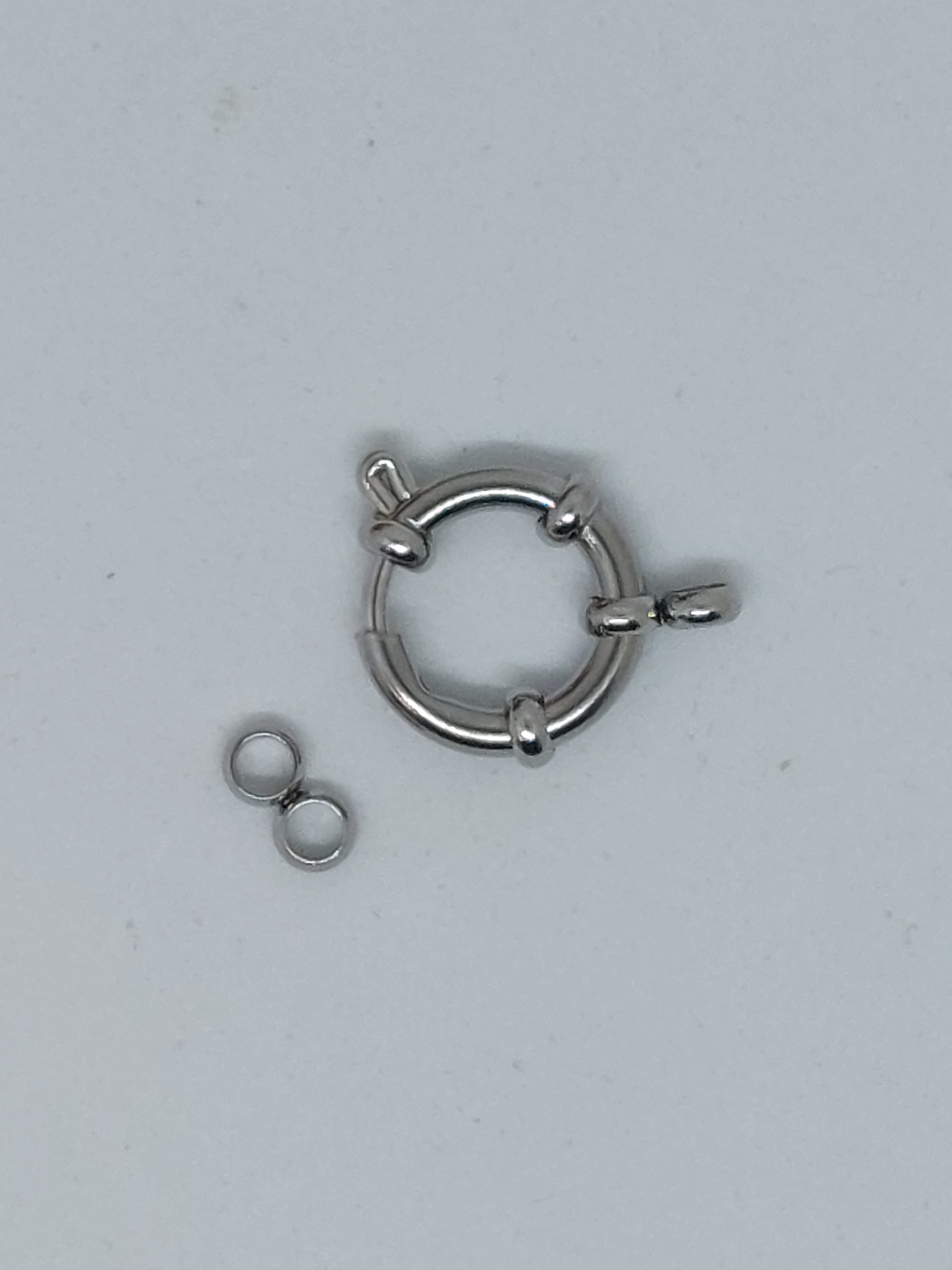 Boeislotje 14mm zilverkleurig (RVS)