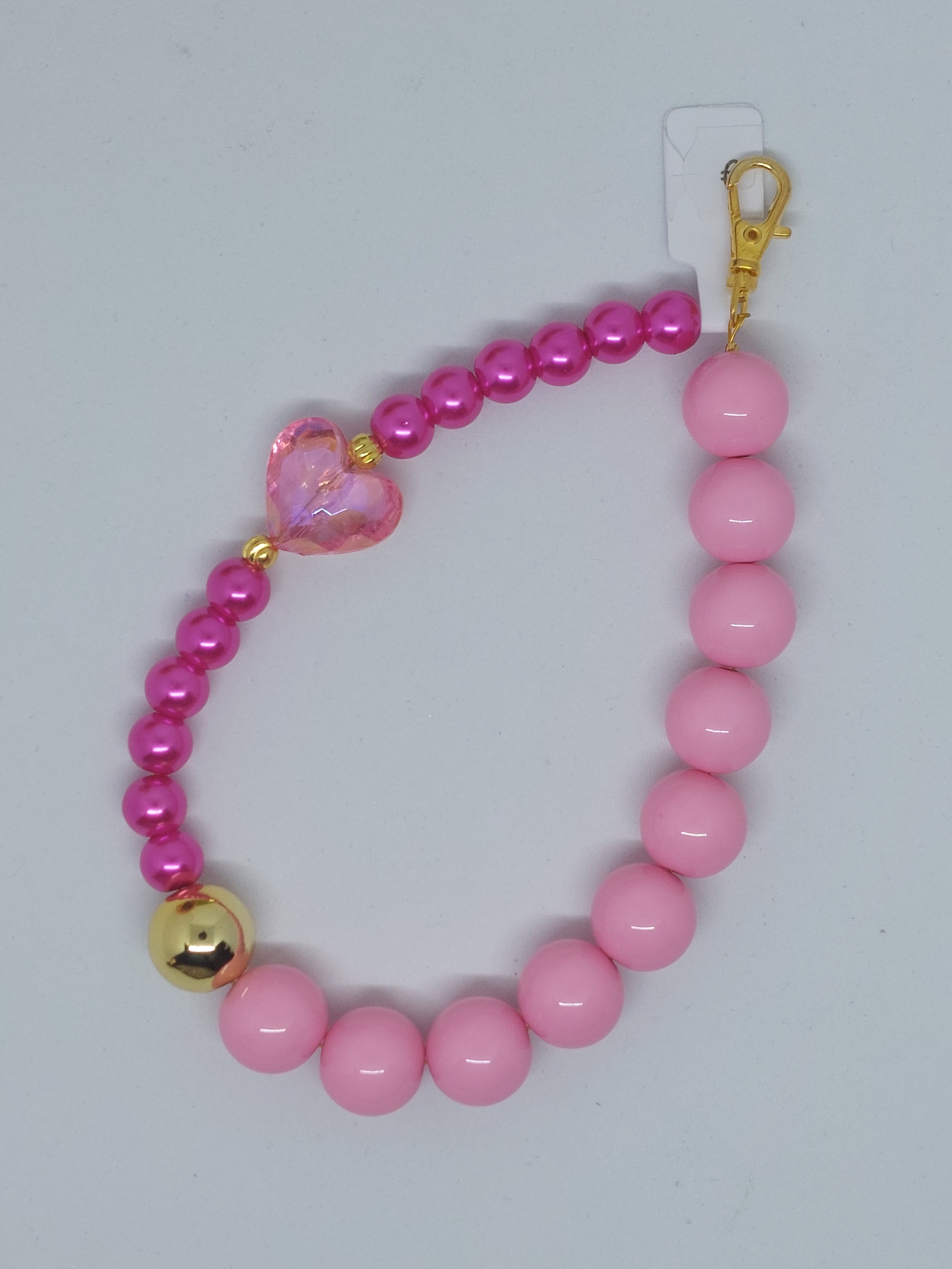 Telefoonkoord Roze hart