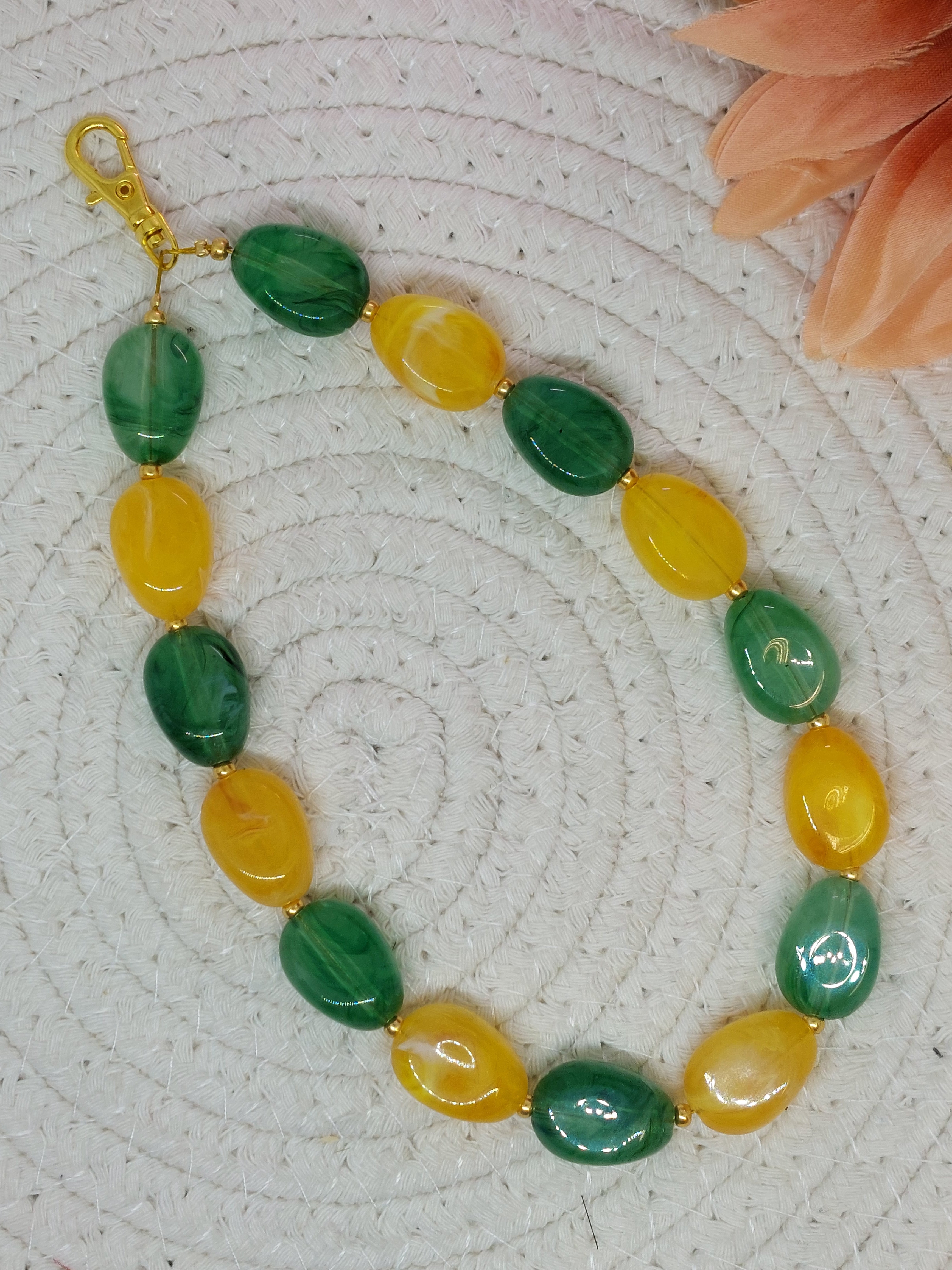 Telefoonkoord Geel/groen