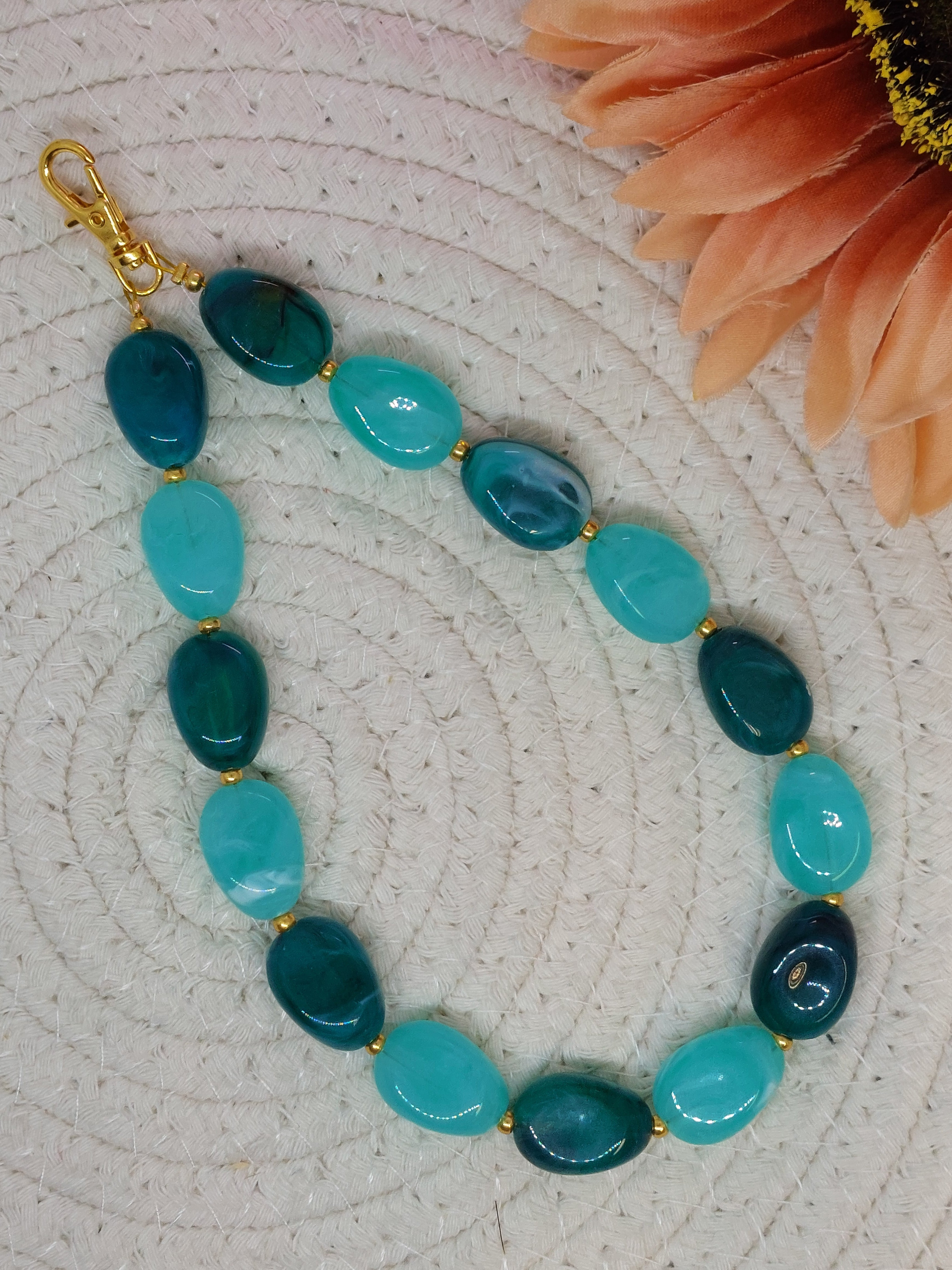 Telefoonkoord Mint groen/donker groen