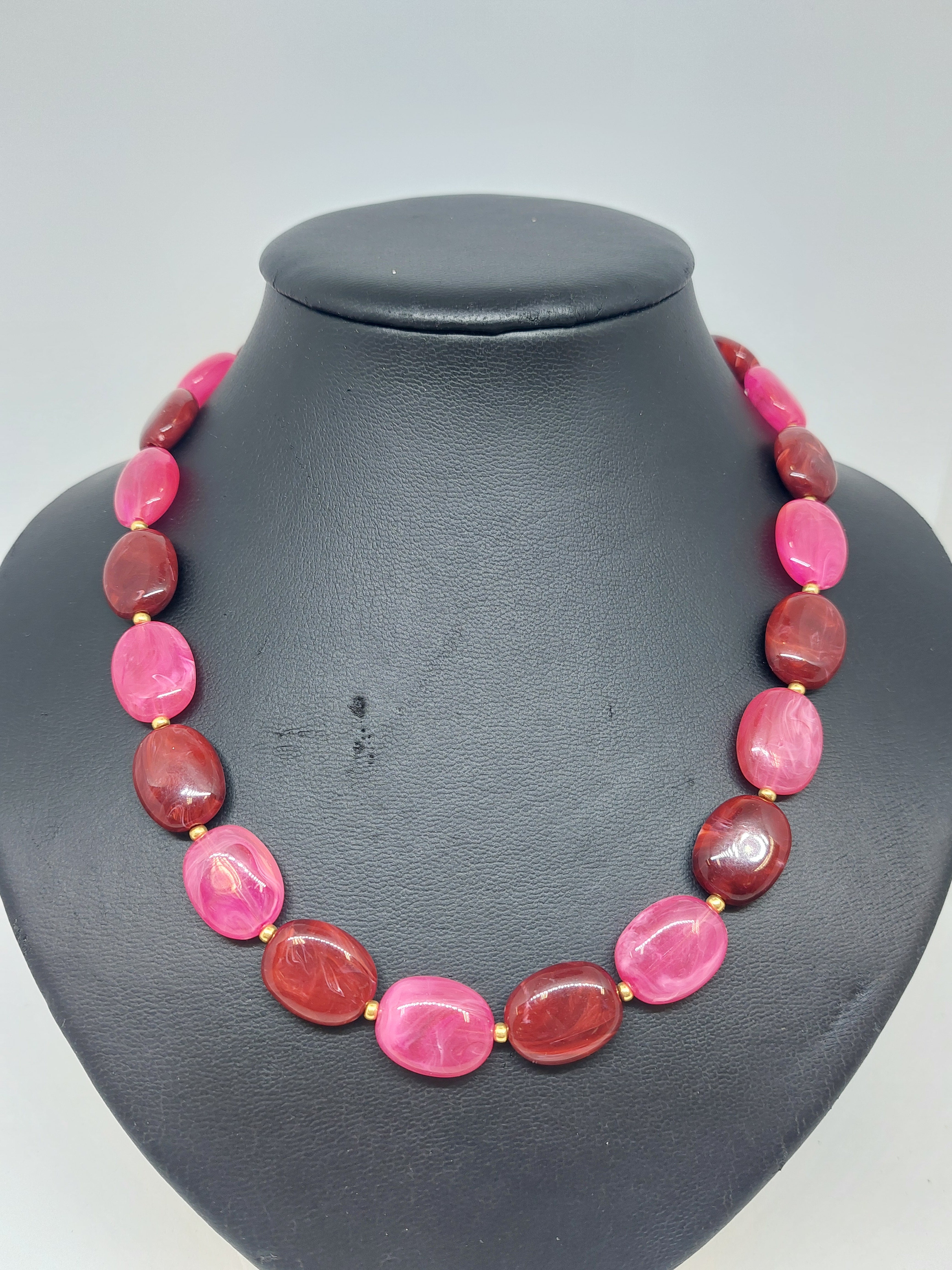 Kralenketting Roze/rood