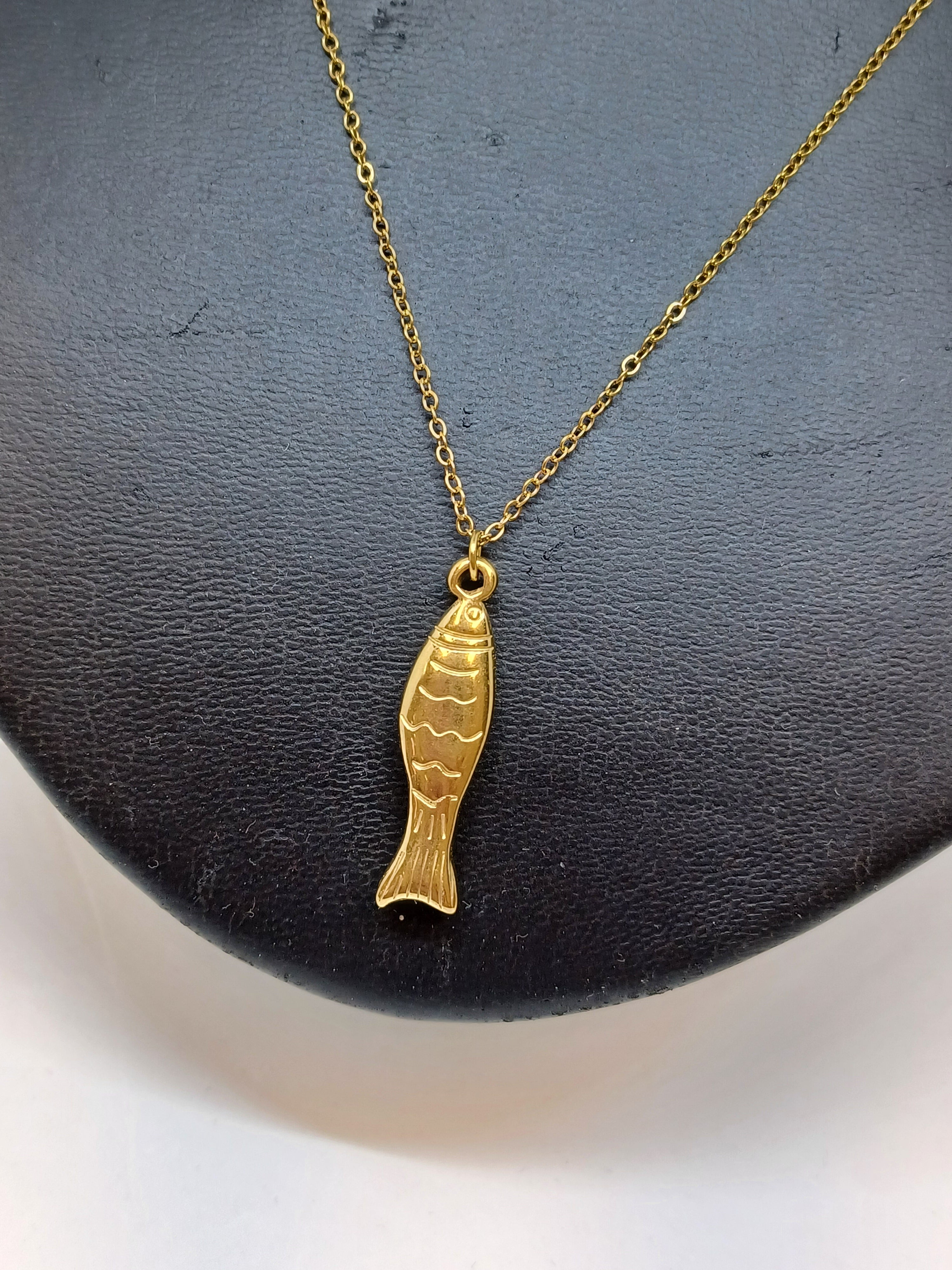 Ketting Vis RVS Goudkleurig