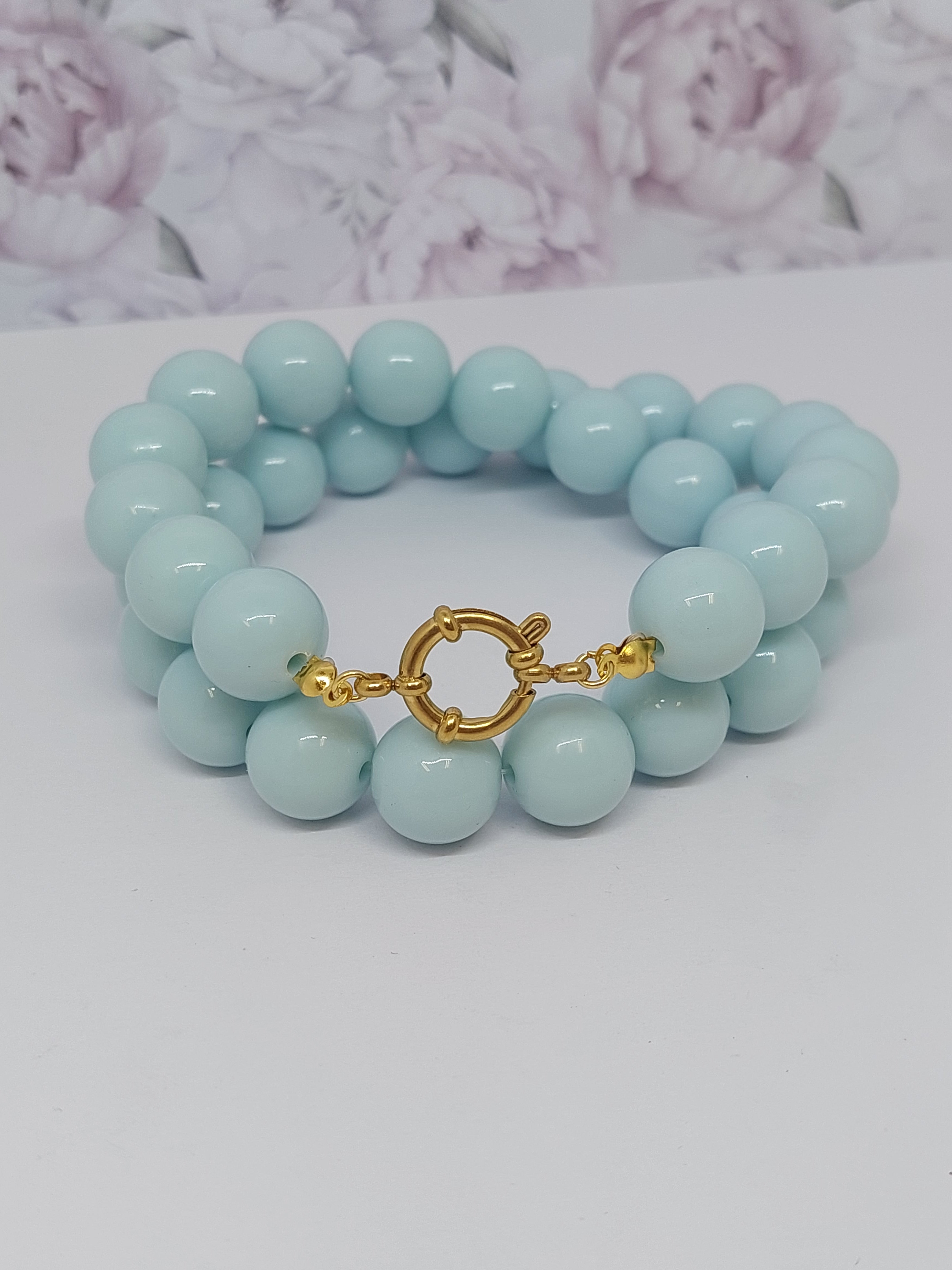Kralenketting Pastel blue