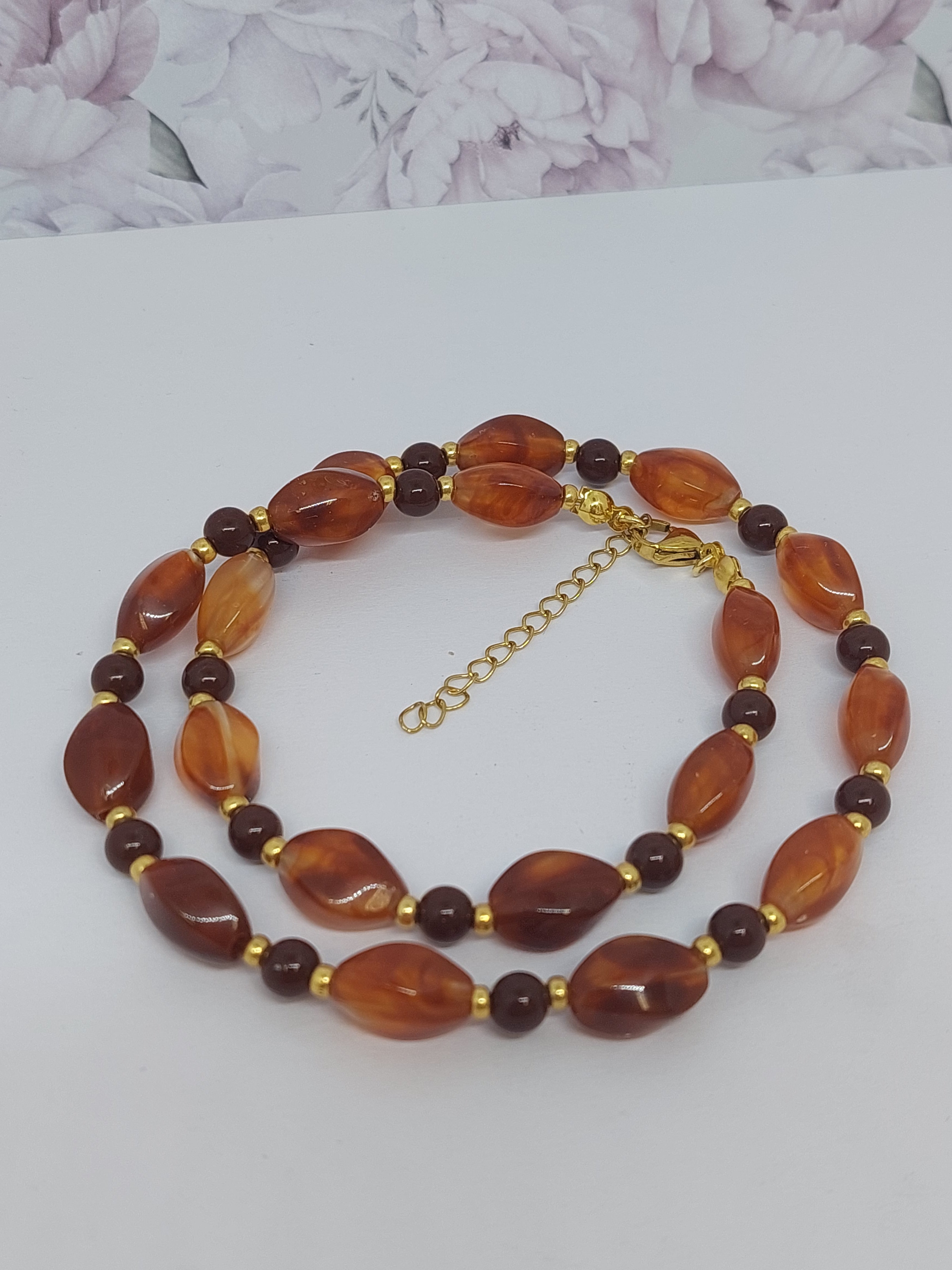 Ketting brown stone mix
