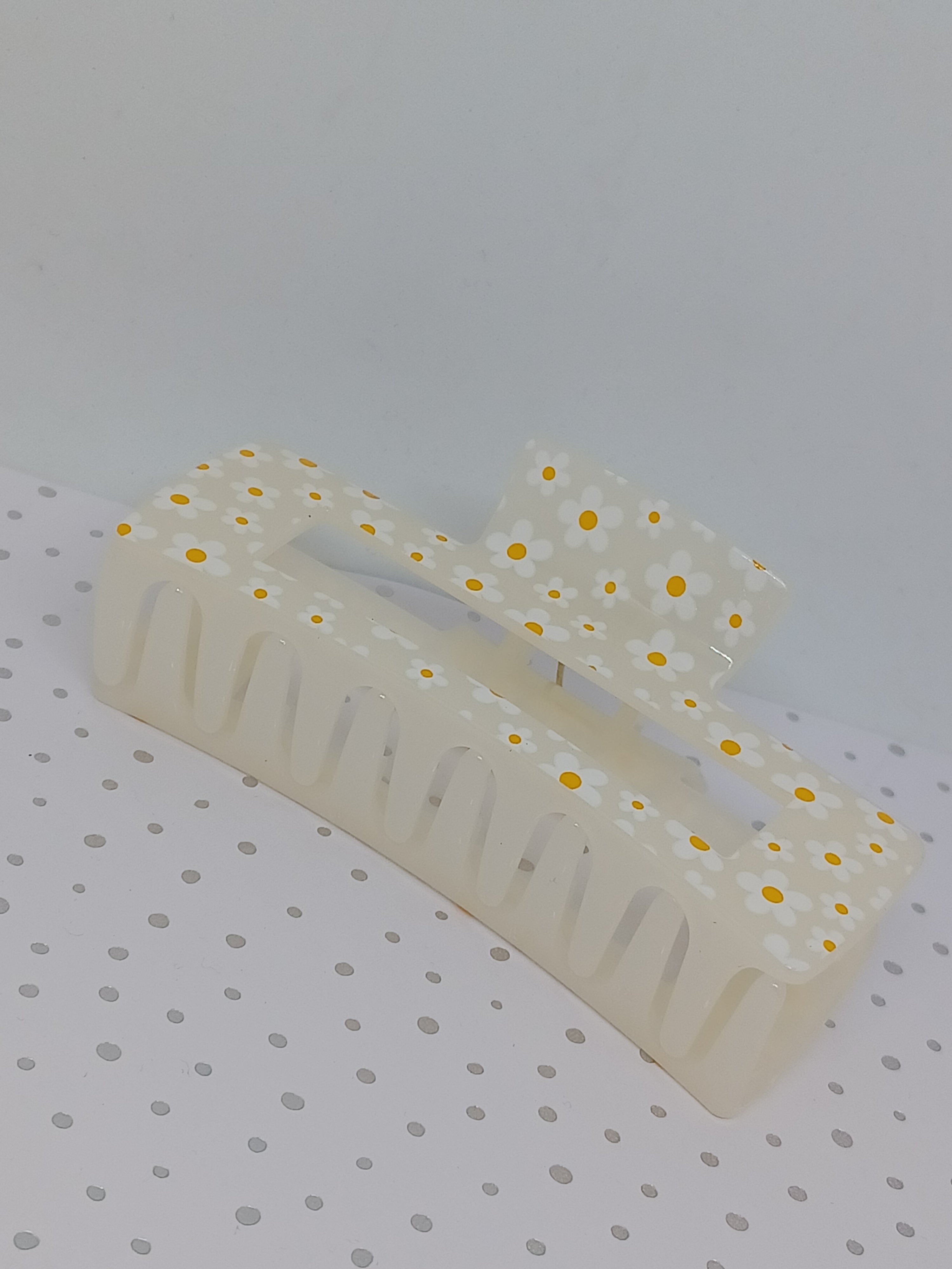 Haarklem Bloemetjes Creme