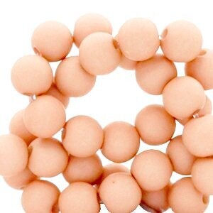 Matt Salmon pink 4 mm Acryl kraal