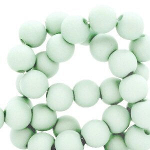 Matt Paled torqouise green 4 mm Acryl kraal