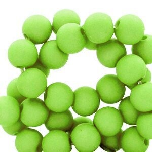 Matt Spring green 4mm Acryl kraal
