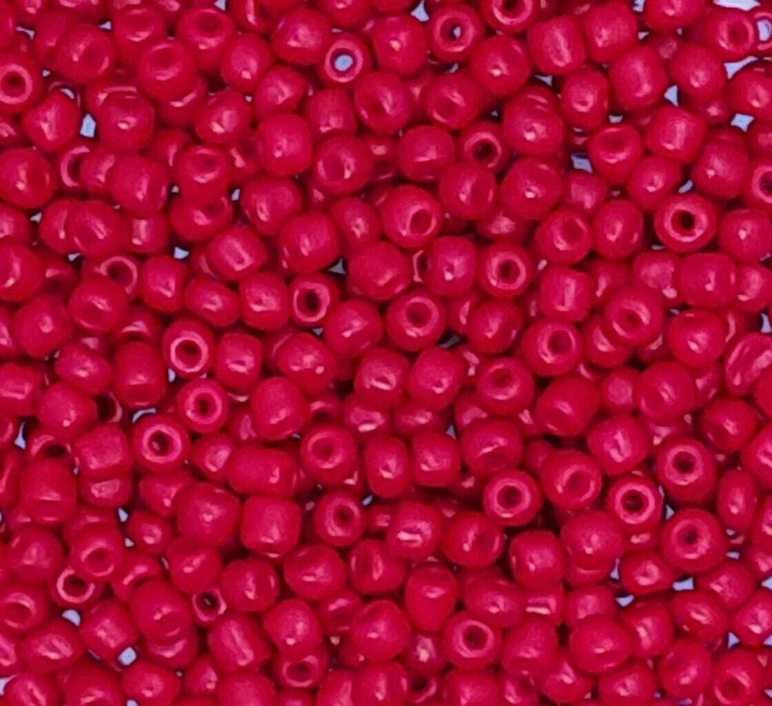 Rocailles Donker roze metallic 6/0 (4mm)