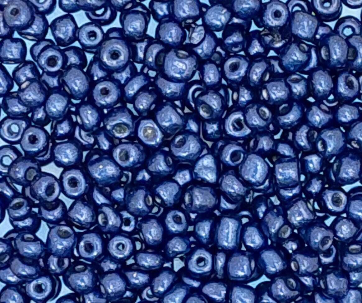 Rocailles Blauw metallic 6/0 (4mm)
