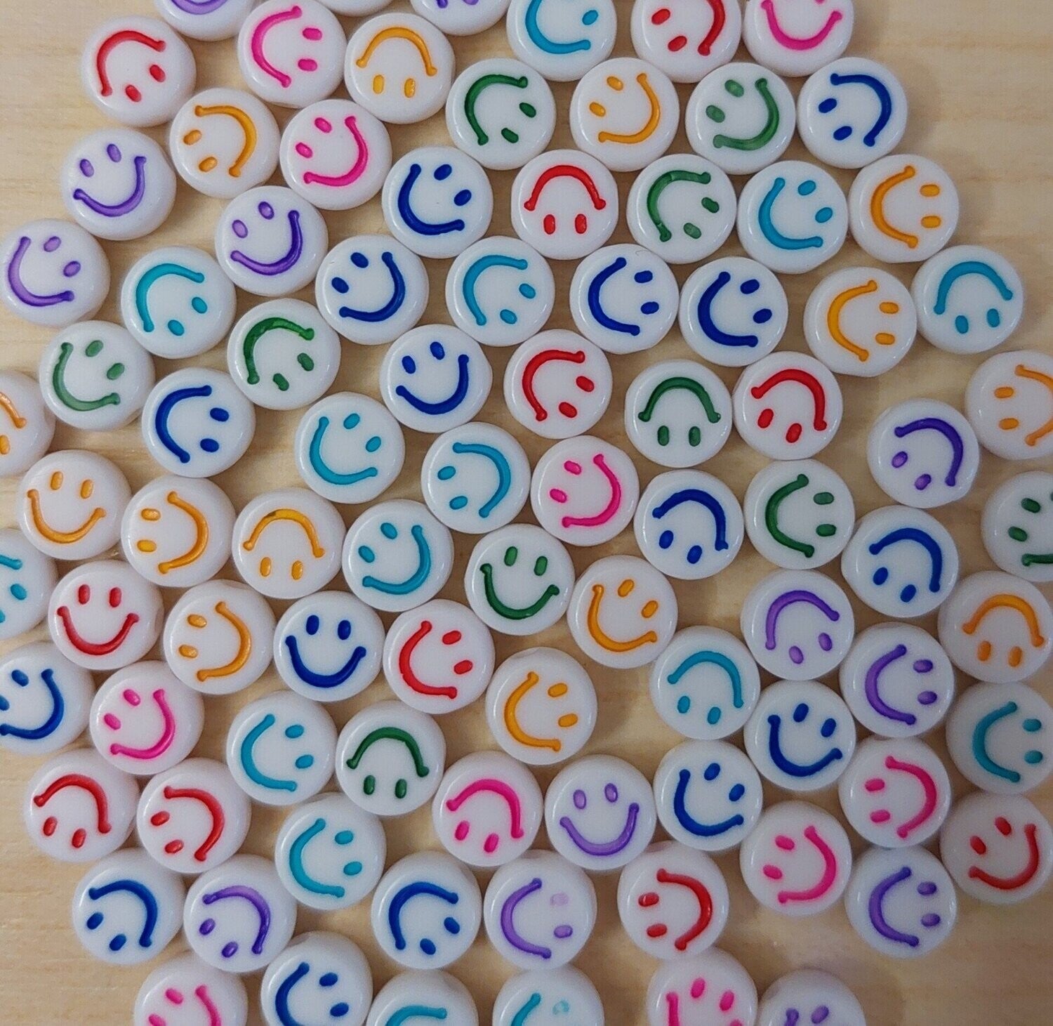 Smiley kraal wit