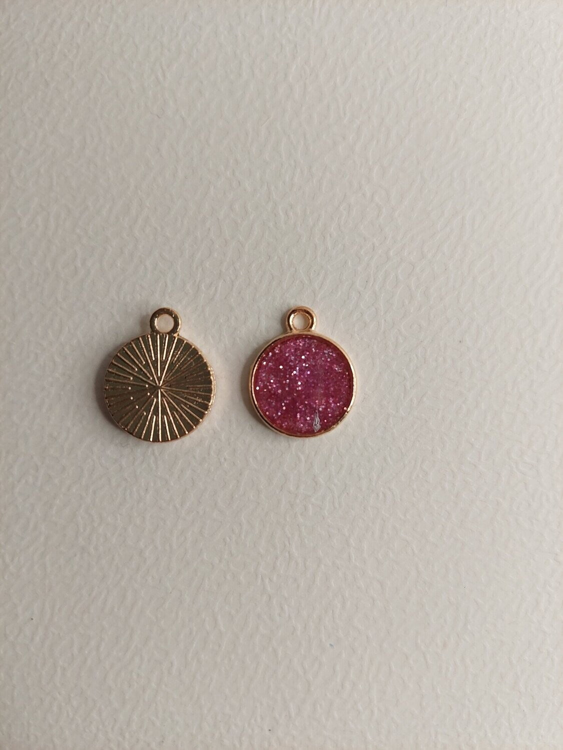 Rond glitter roze