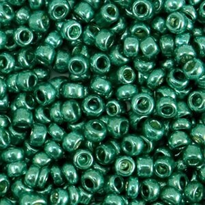 Rocailles Metallic shine ocean green 8/0 (3mm)