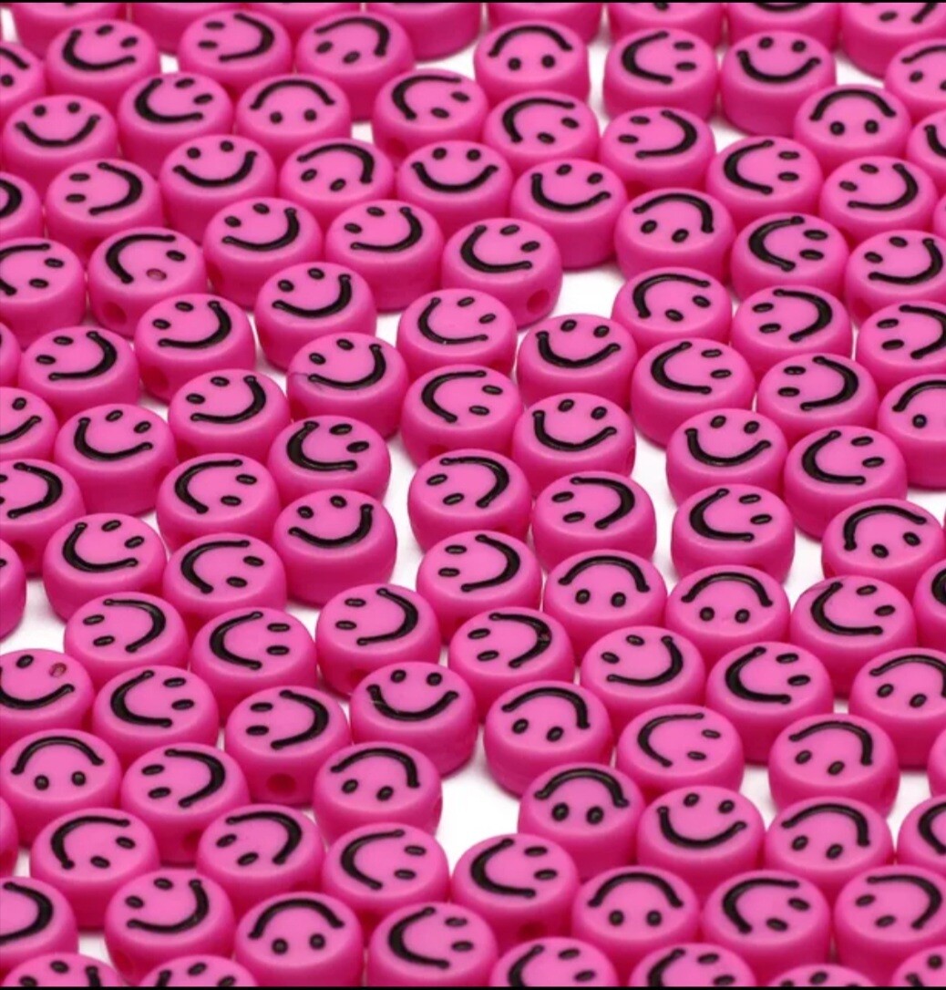Smiley kraal roze