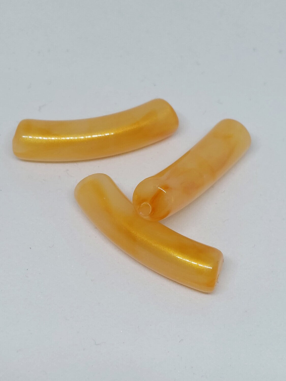 Tube kraal Two tone  oranje