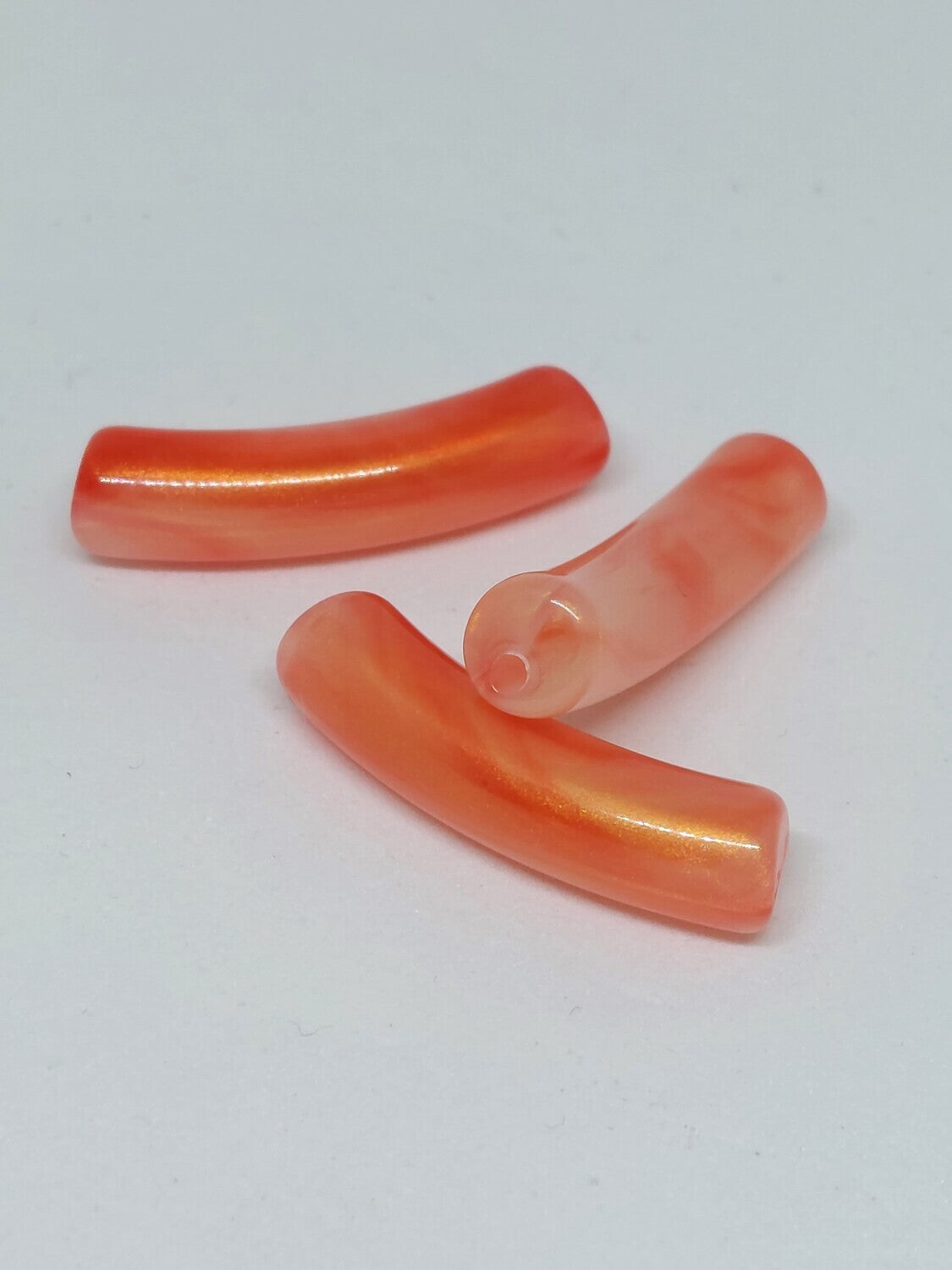 Tube kraal Two tone rood