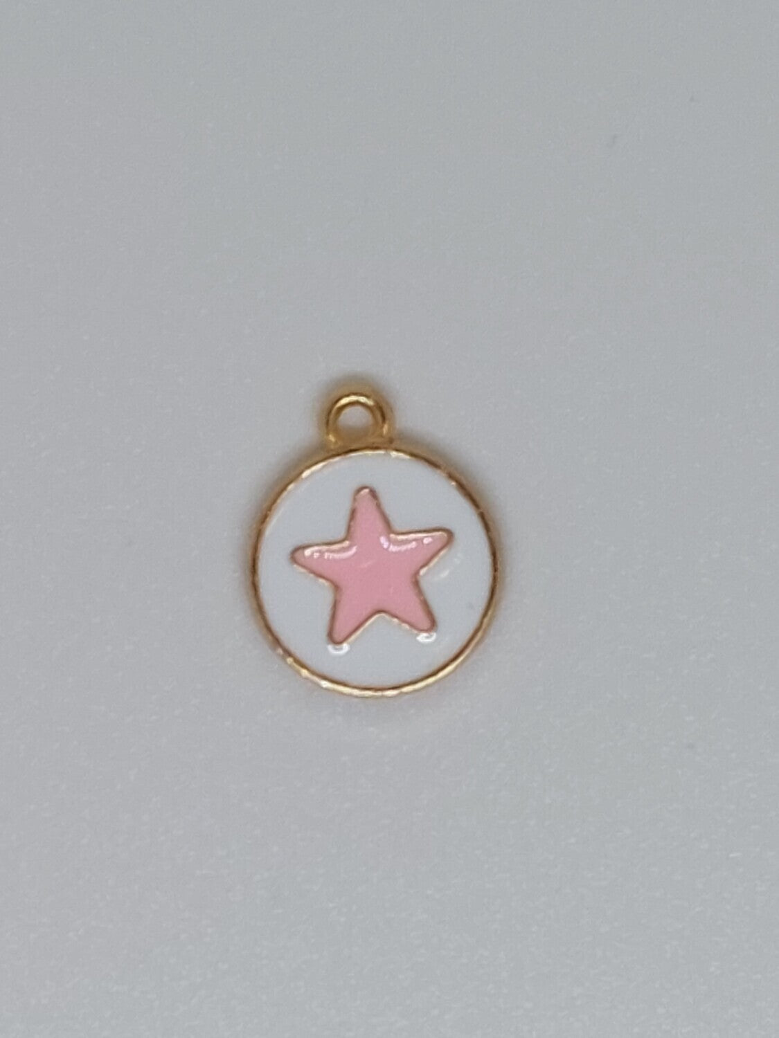 Bedel rond/ster wit/rose