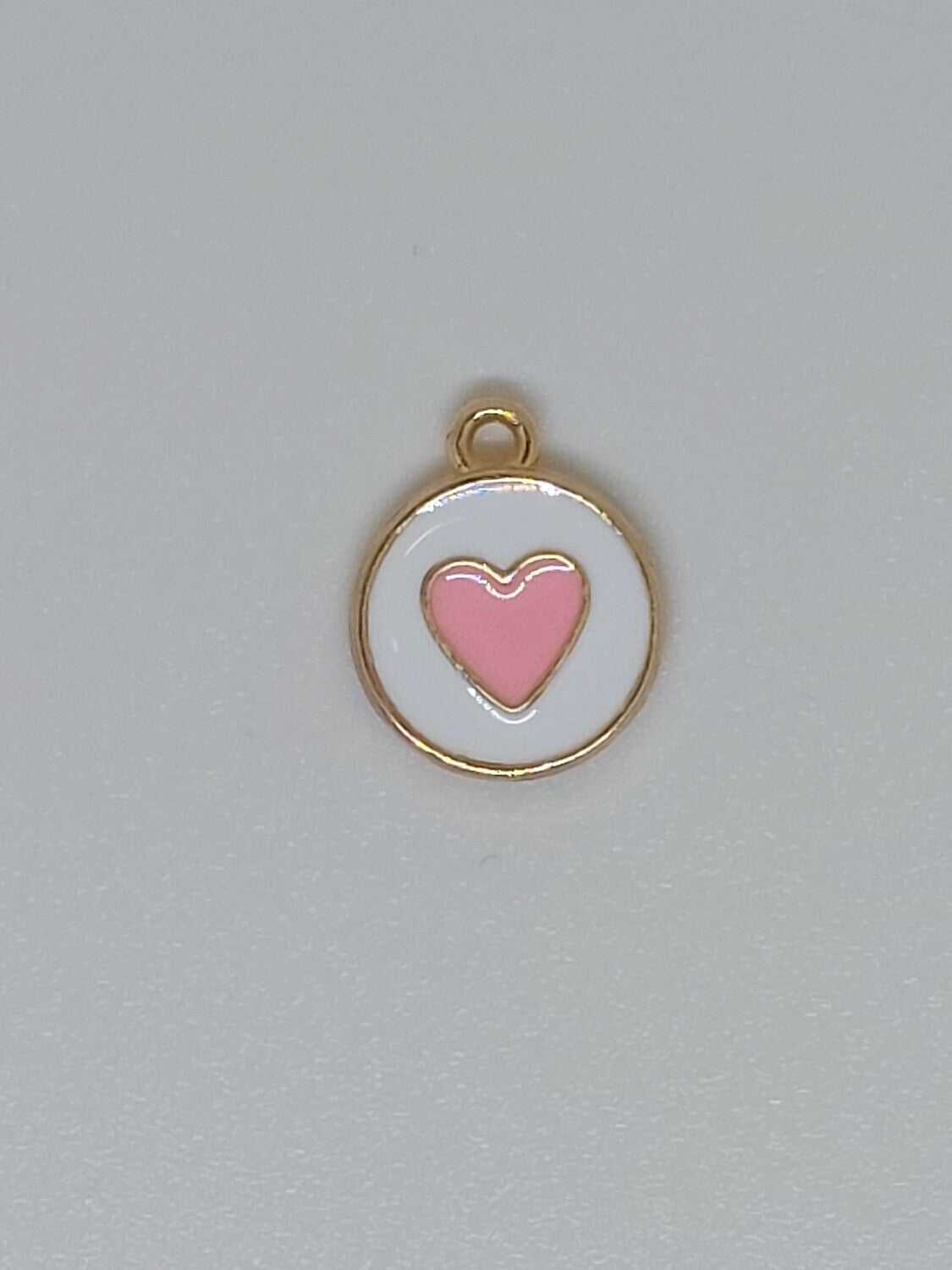 Bedel rond/hartje wit/rose