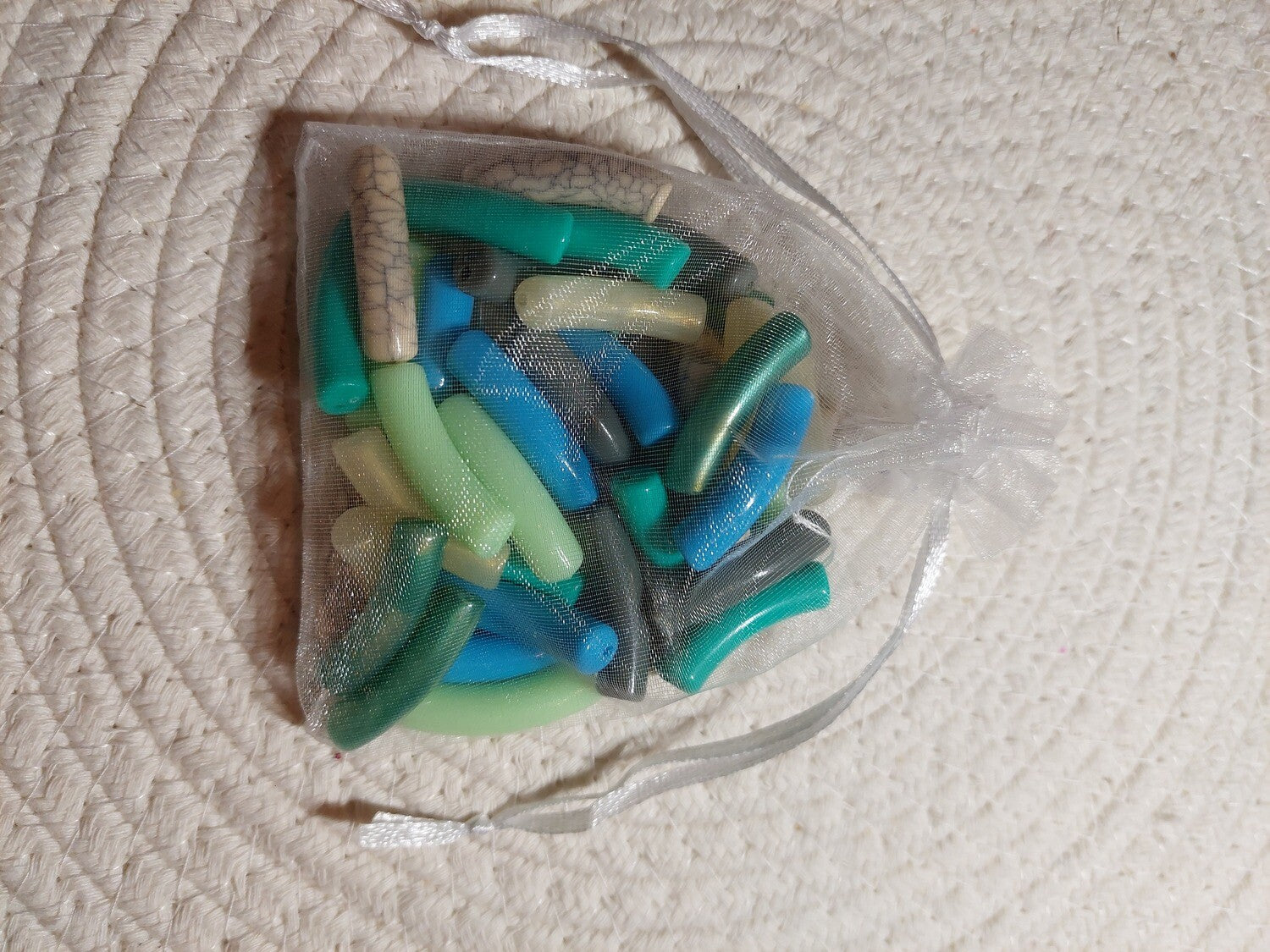 Mix blauw/crème