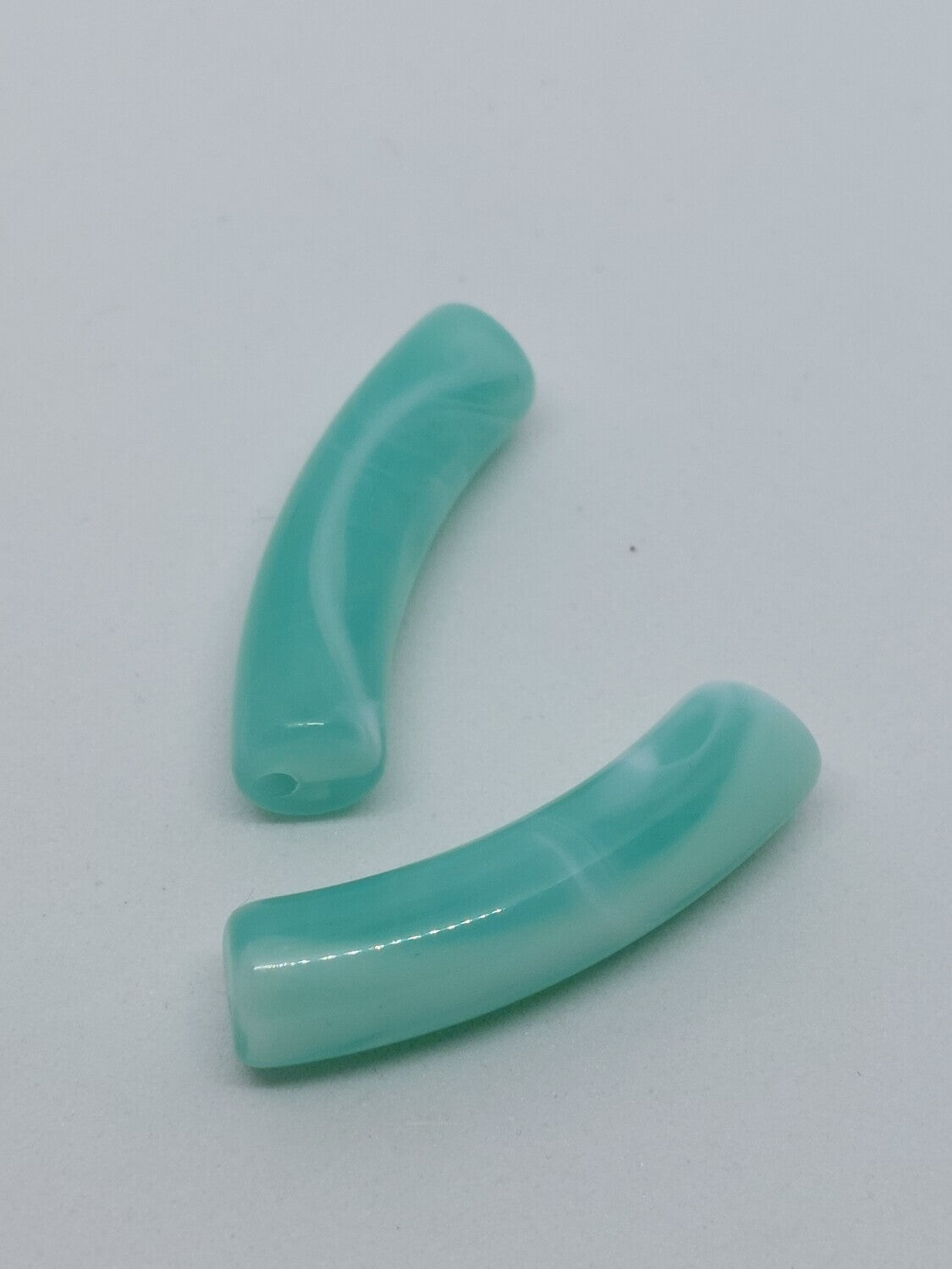 Tube kraal two tone blue smoke