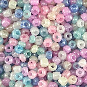 Rocailles Multicolour shiny pastel 6/0 (4mm)