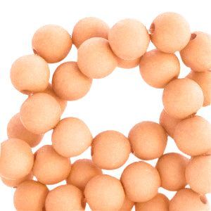Summer peach orange  4 mm acryl kralen