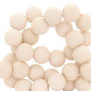 Cream beige Acryl kralen 6mm