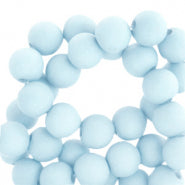 Matt Light blue Acryl kralen 4mm