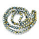 Bicone kraal metalic Green Plated 4mm