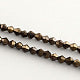 Bicone metalic brown 4mm