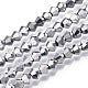Bicone metalic zilver 4mm