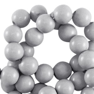 Shiny Grey 6 mm Acryl kraal