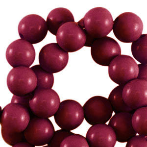 Shiny Cherry red 4mm Acryl kraal