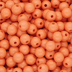 Shiny Coral orange 6mm Acryl kraal