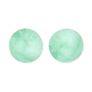 Acryl kralen rond Mint green-marble 12mm