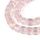 Glaskraal vierkant facet Pink