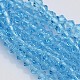 Bicone kraal Light Sky Blue 4mm