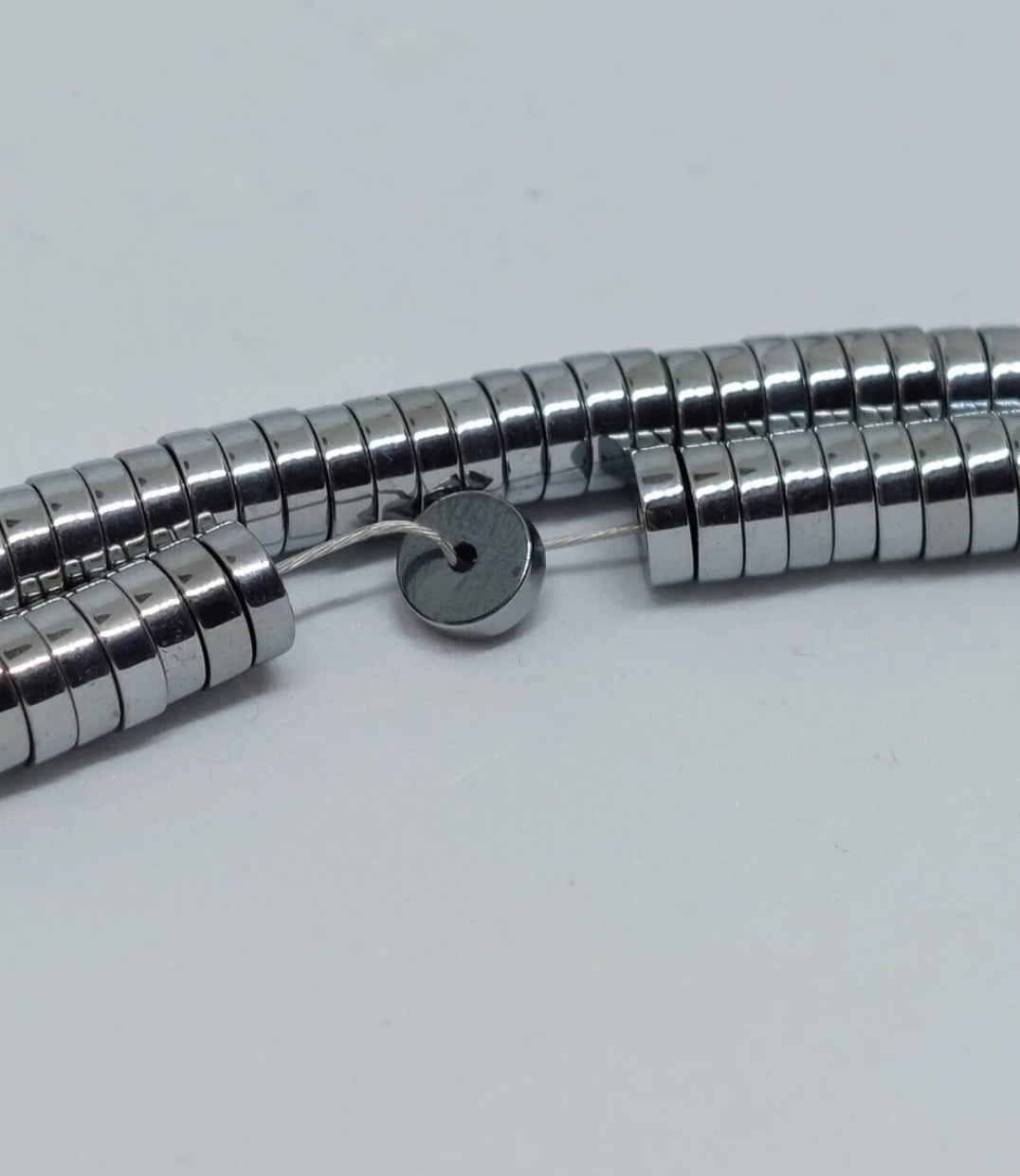 Spacer kraal zilverkleurig 4mm