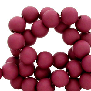Berry wine red Acryl kralen 6mm