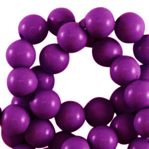 Shiny Aubergine purple 8mm Acryl kraal