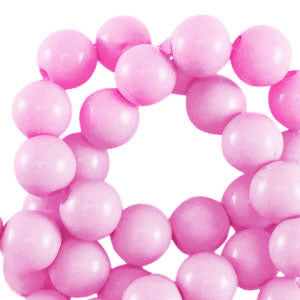 Shiny Light pink 4mm Acryl kraal