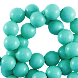 Shiny Teal green 6mm Acryl kraal