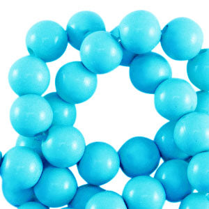 Shiny Turquoise blue 4mm Acryl kraal